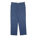 DICKIES Mens Polyester Blend Blue Regular Fit Straight Leg Trousers W36 L32
