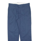 DICKIES Mens Polyester Blend Blue Regular Fit Straight Leg Trousers W36 L32