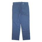 DICKIES Mens Polyester Blend Blue Regular Fit Straight Leg Trousers W36 L32