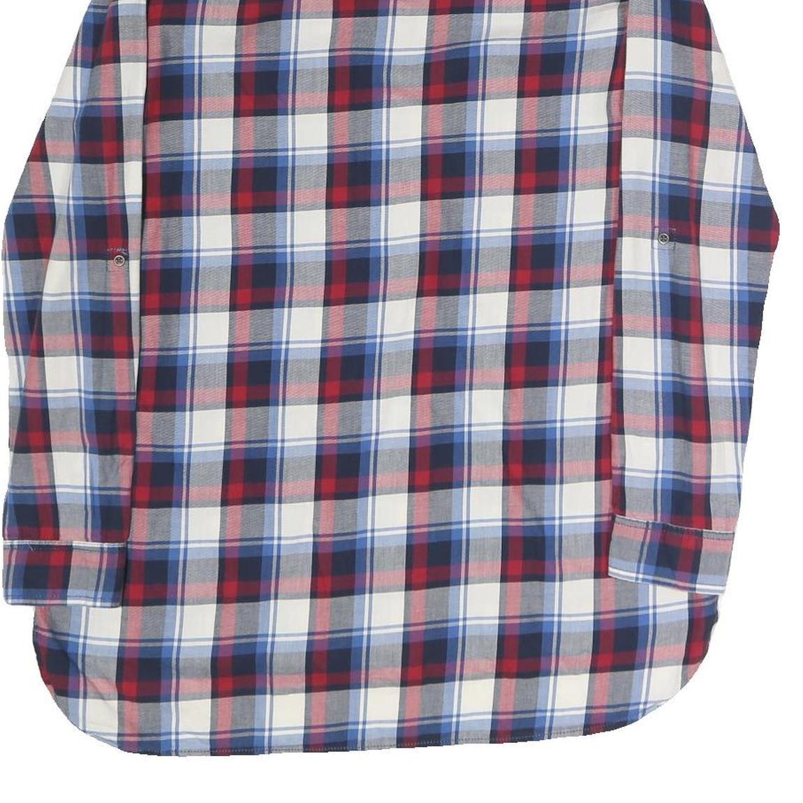 MAVI Womens Blue Red White Check Shirt L Long Sleeve Cotton Blend Button Pocket
