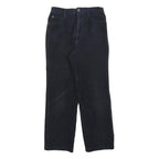 BLUE WAY Womens Cotton Blend Navy Regular Fit Straight Leg Trousers W26 L27