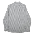 TED BAKER Mens Grey Pattern Cotton Shirt L Long Sleeve Button Closure Smart