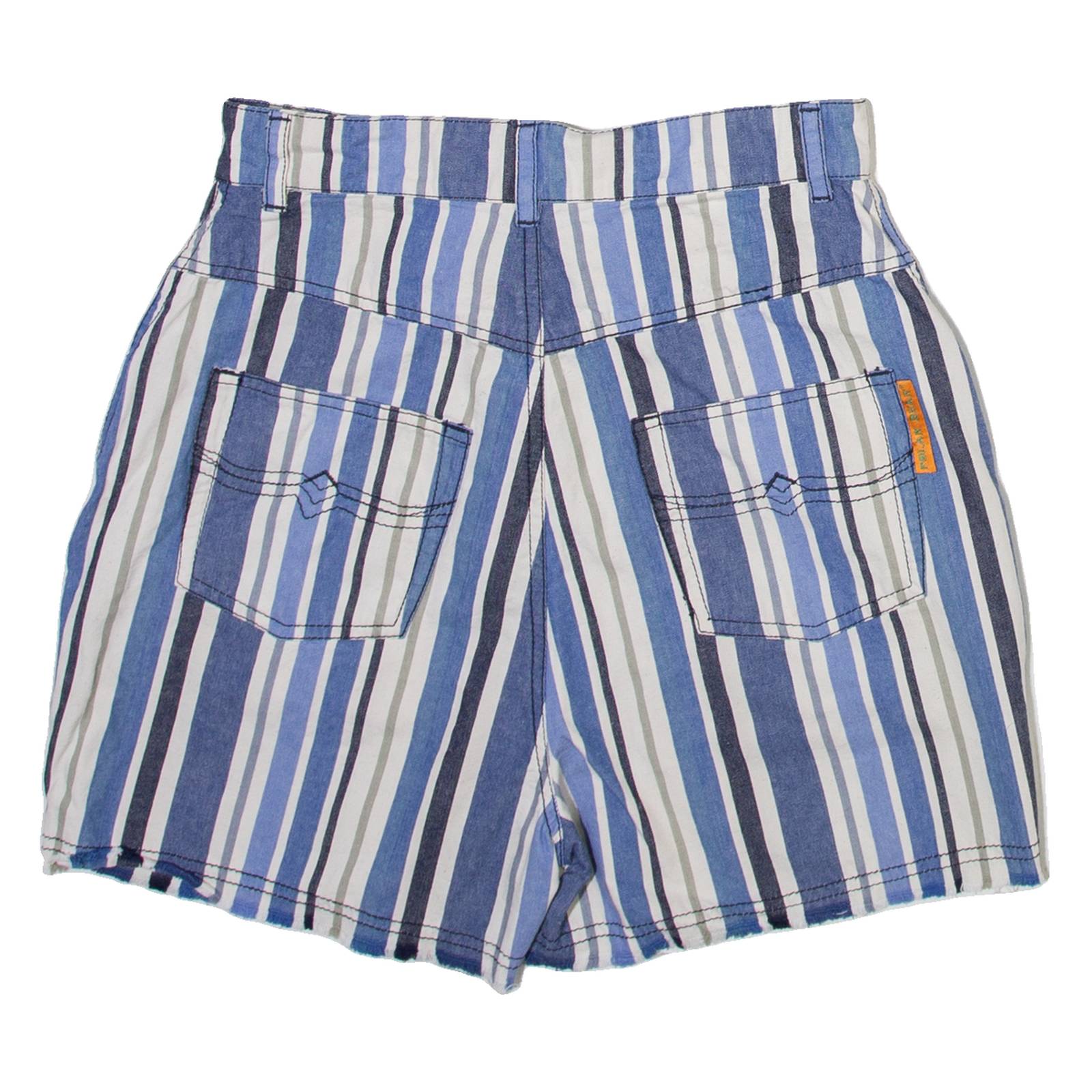 POLAR BEAR Mens Casual Shorts Blue Striped XS W26
