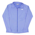 THE NORTH FACE Womens Blue Outdoor Jacket L Polyester Blend Zip Plain