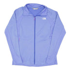 THE NORTH FACE Womens Blue Outdoor Jacket L Polyester Blend Zip Plain
