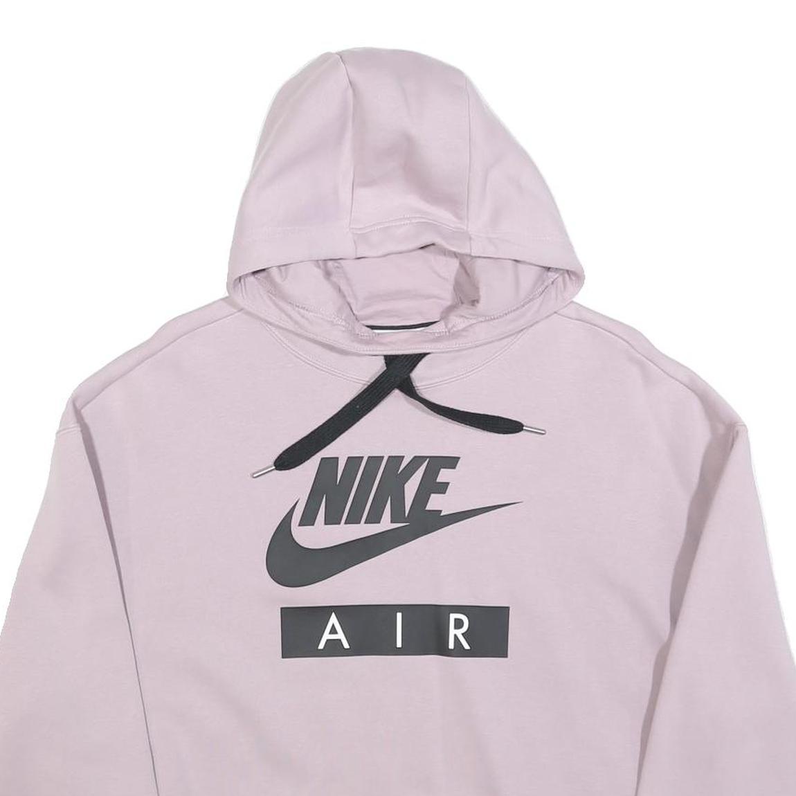 NIKE Womens Pink Hoodie S Cotton Blend Pullover Casual Sweatshirt