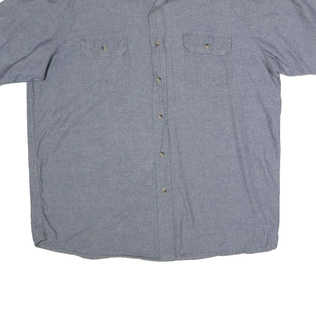 WRANGLER Mens Blue Shirt XL Cotton Blend Casual Button Pocket Comfortable