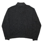 CHAPS Mens Black & Grey Patterned Pullover Jumper Crew Neck 2XL Cotton Blend