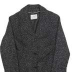 CANDA Womens Black & Grey Button Jacket L Polyester Blend Classic Chic