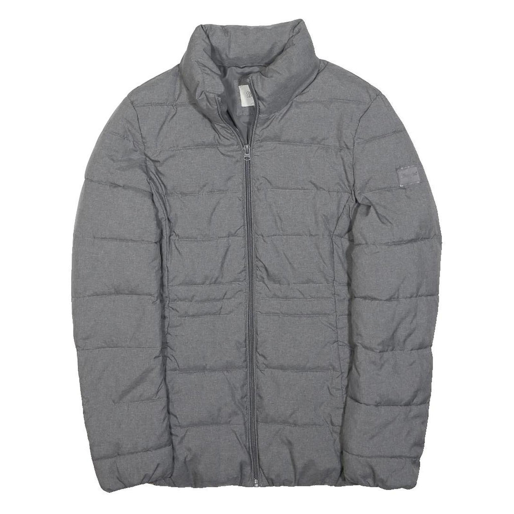 WRANGLER Womens Grey Jacket XS Polyester Plain Zip Casual Outerwear Quilted