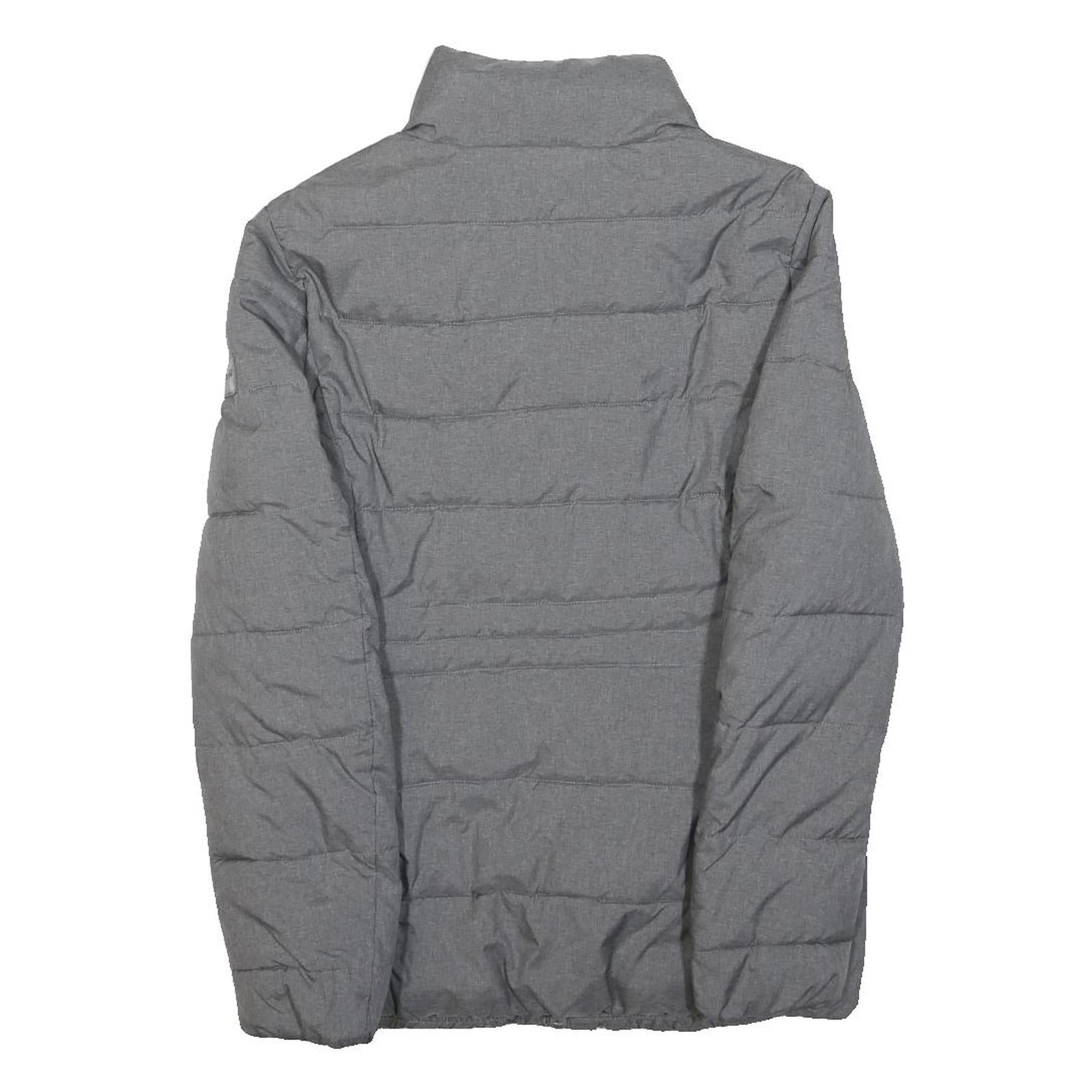WRANGLER Womens Grey Jacket XS Polyester Plain Zip Casual Outerwear Quilted