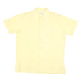 CASCADE Mens Yellow Cotton Blend Shirt L Classic Short Sleeve Button Shirt