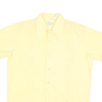 CASCADE Mens Yellow Cotton Blend Shirt L Classic Short Sleeve Button Shirt