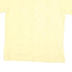 CASCADE Mens Yellow Cotton Blend Shirt L Classic Short Sleeve Button Shirt