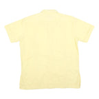 CASCADE Mens Yellow Cotton Blend Shirt L Classic Short Sleeve Button Shirt