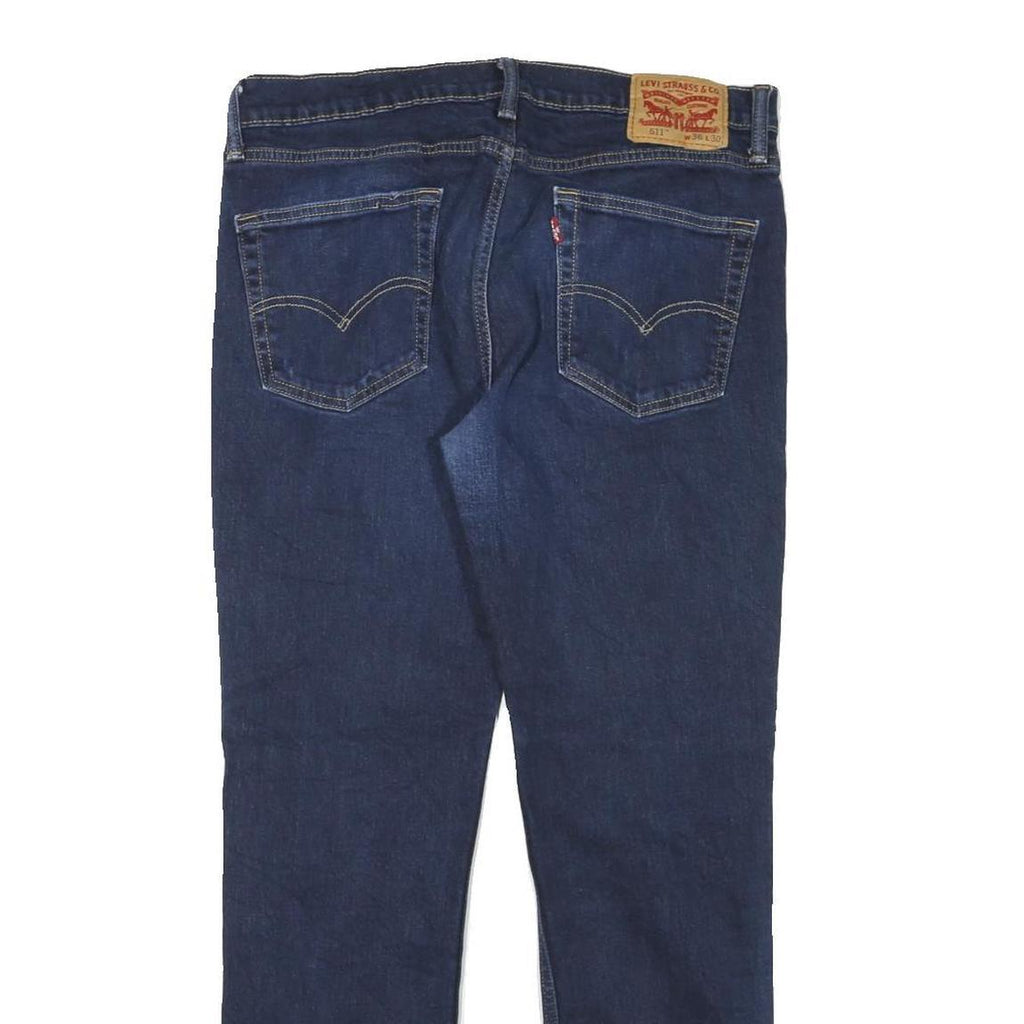 LEVI'S Mens Slim Blue Denim Jeans W32 L29 Zip Closure Classic Style