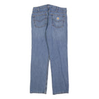 CARHARTT Mens Jeans Blue Relaxed Straight Denim Medium W36 L34 Zip Closure