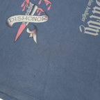 ED HARDY Mens Blue Long Sleeve Crew Neck Graphic T-Shirt L Tattoo Print