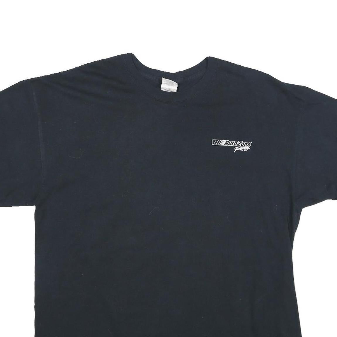 GILDAN Mens Black AutoZone Racing Graphic T-Shirt XL Short Sleeve Crew Neck