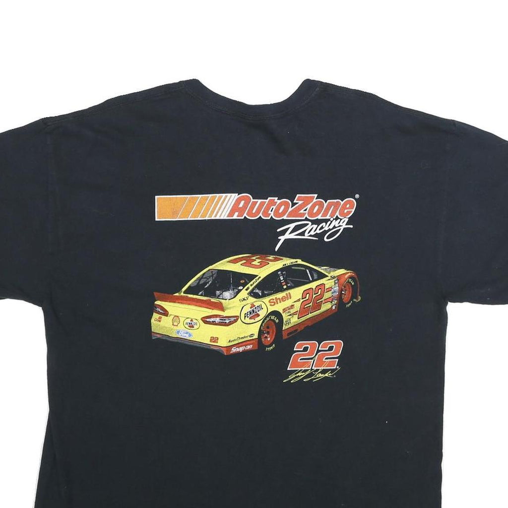 GILDAN Mens Black AutoZone Racing Graphic T-Shirt XL Short Sleeve Crew Neck