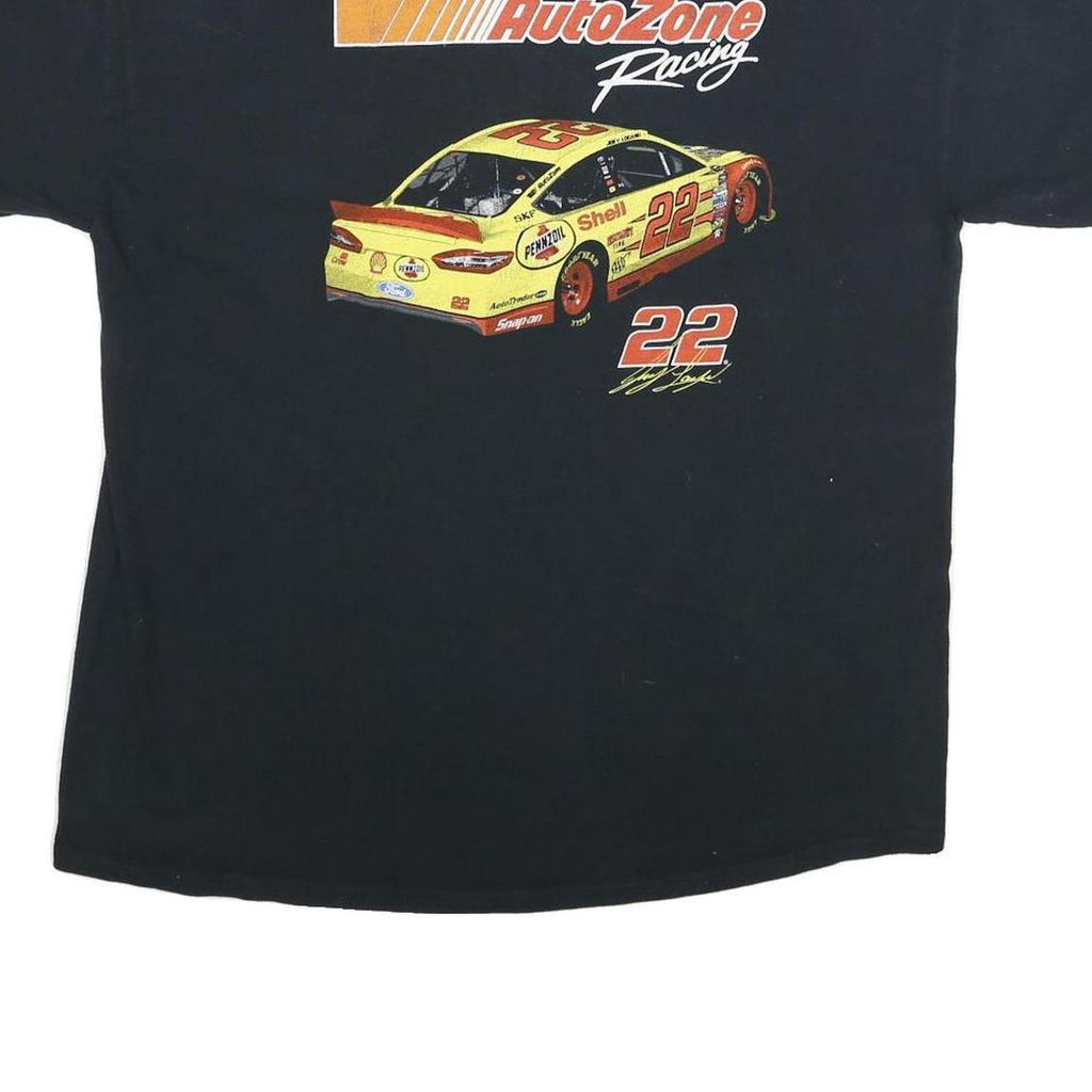 GILDAN Mens Black AutoZone Racing Graphic T-Shirt XL Short Sleeve Crew Neck