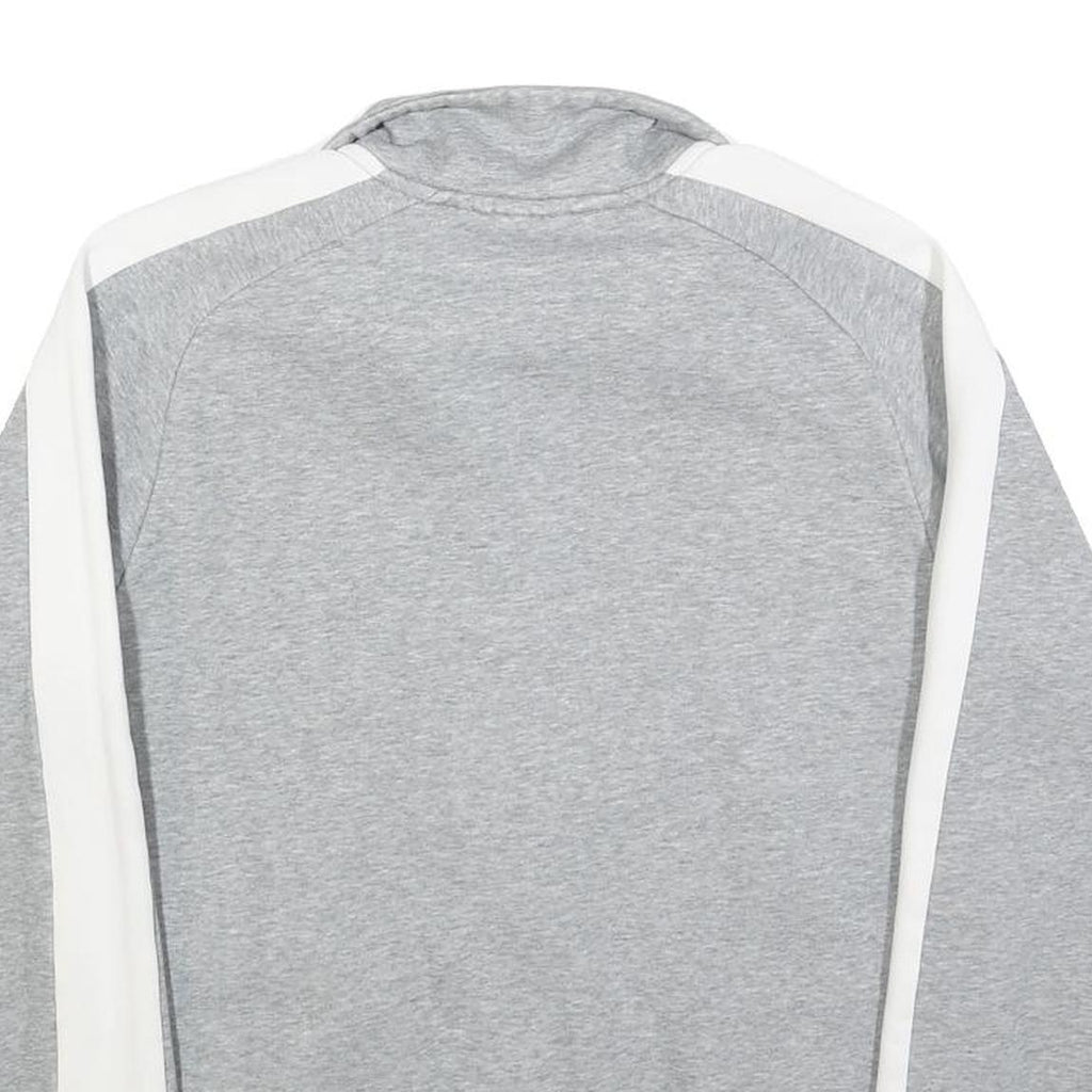 PUMA Mens Grey & White Zip Jacket S Cotton Blend Plain Lightweight Sportswear