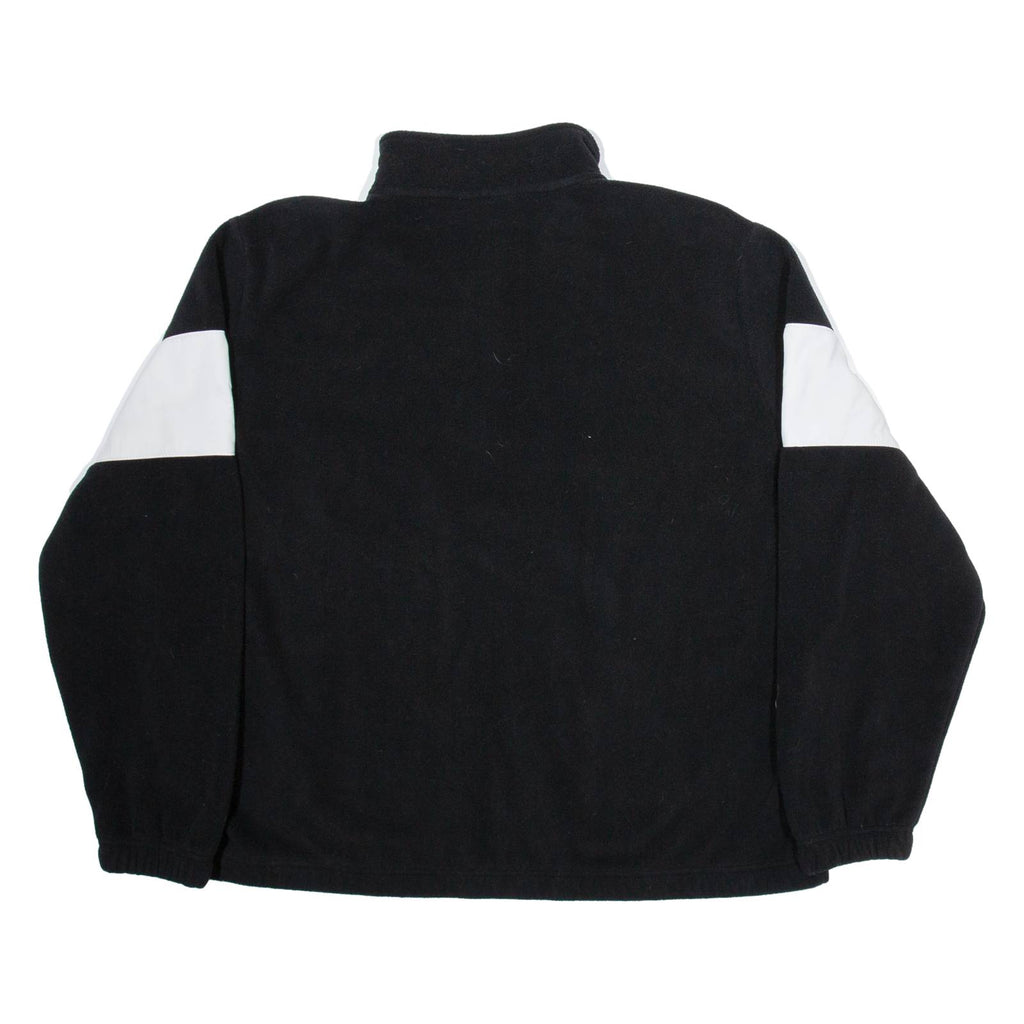 FILA Womens Fleece Black 1/4 Zip Tight Knit 2XL
