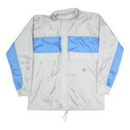 SPORTING LIFE Mens Grey & Blue Zip Jacket M Polyester Plain Lightweight Casual