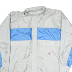 SPORTING LIFE Mens Grey & Blue Zip Jacket M Polyester Plain Lightweight Casual