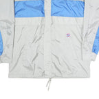 SPORTING LIFE Mens Grey & Blue Zip Jacket M Polyester Plain Lightweight Casual