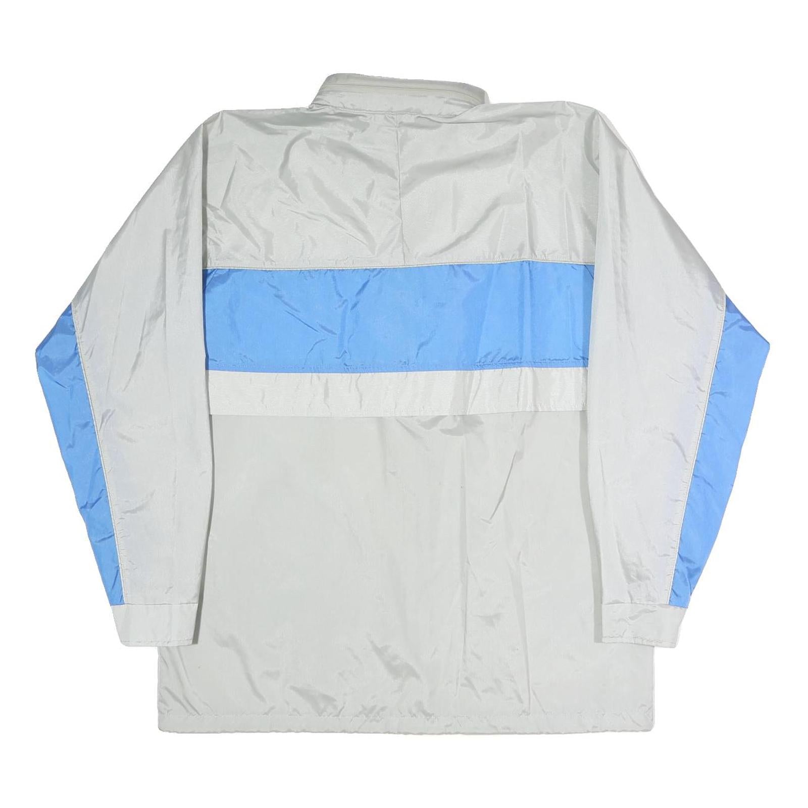 SPORTING LIFE Mens Grey & Blue Zip Jacket M Polyester Plain Lightweight Casual