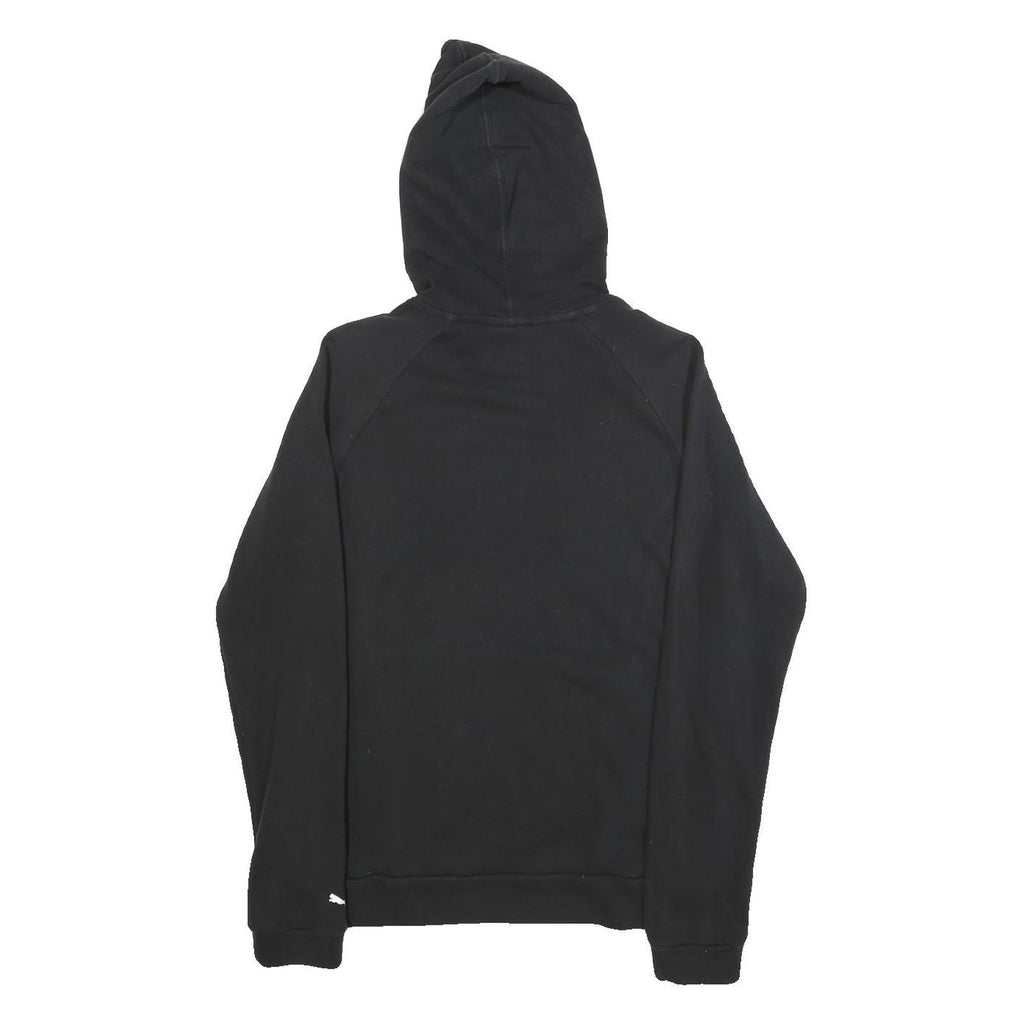 PUMA Mens Black Cotton Blend Hoodie M Pullover Sweatshirt Logo Print