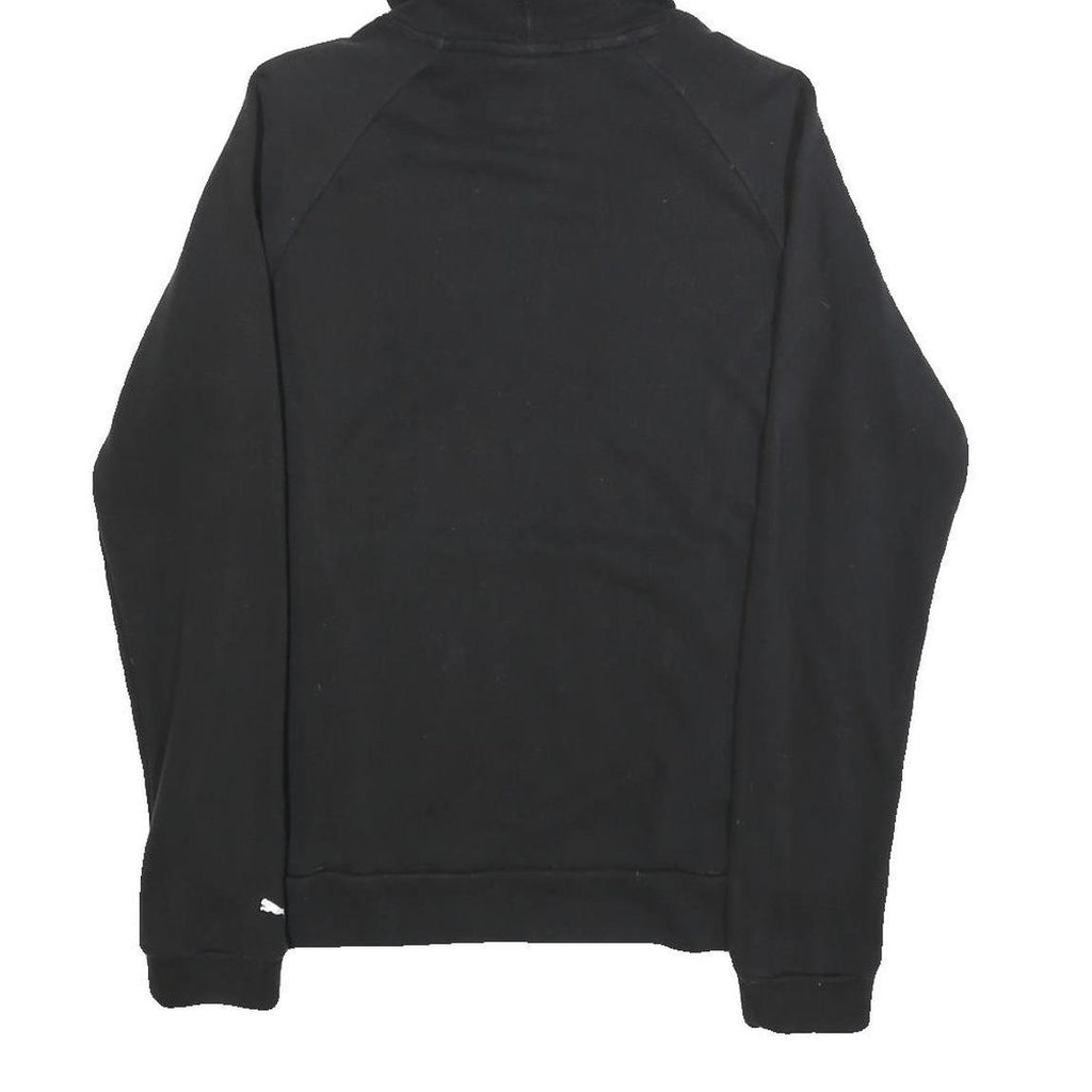 PUMA Mens Black Cotton Blend Hoodie M Pullover Sweatshirt Logo Print