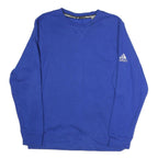 ADIDAS Mens Blue Crew Neck M Cotton Logo Sweatshirt Pullover Casual