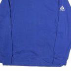 ADIDAS Mens Blue Crew Neck M Cotton Logo Sweatshirt Pullover Casual