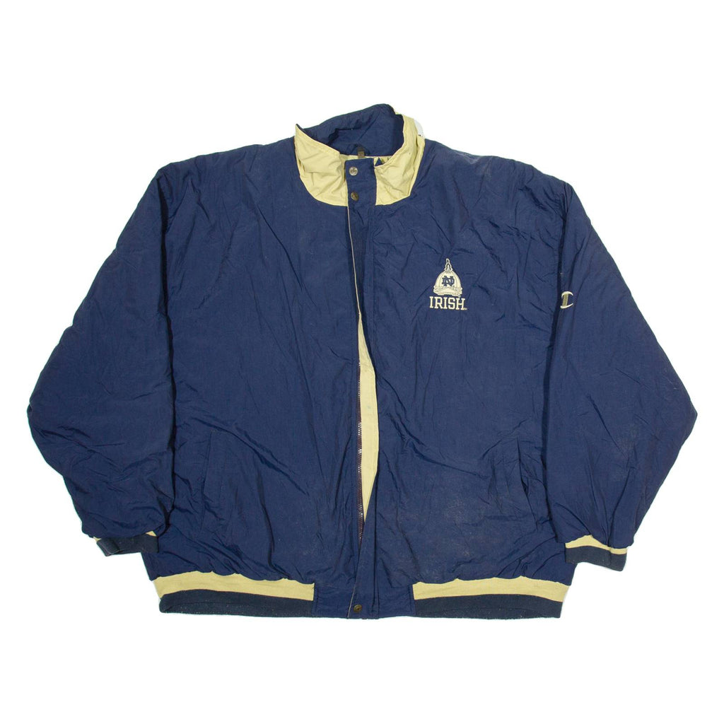 CHAMPION Notre Dame Mens Jacket Blue 2XL