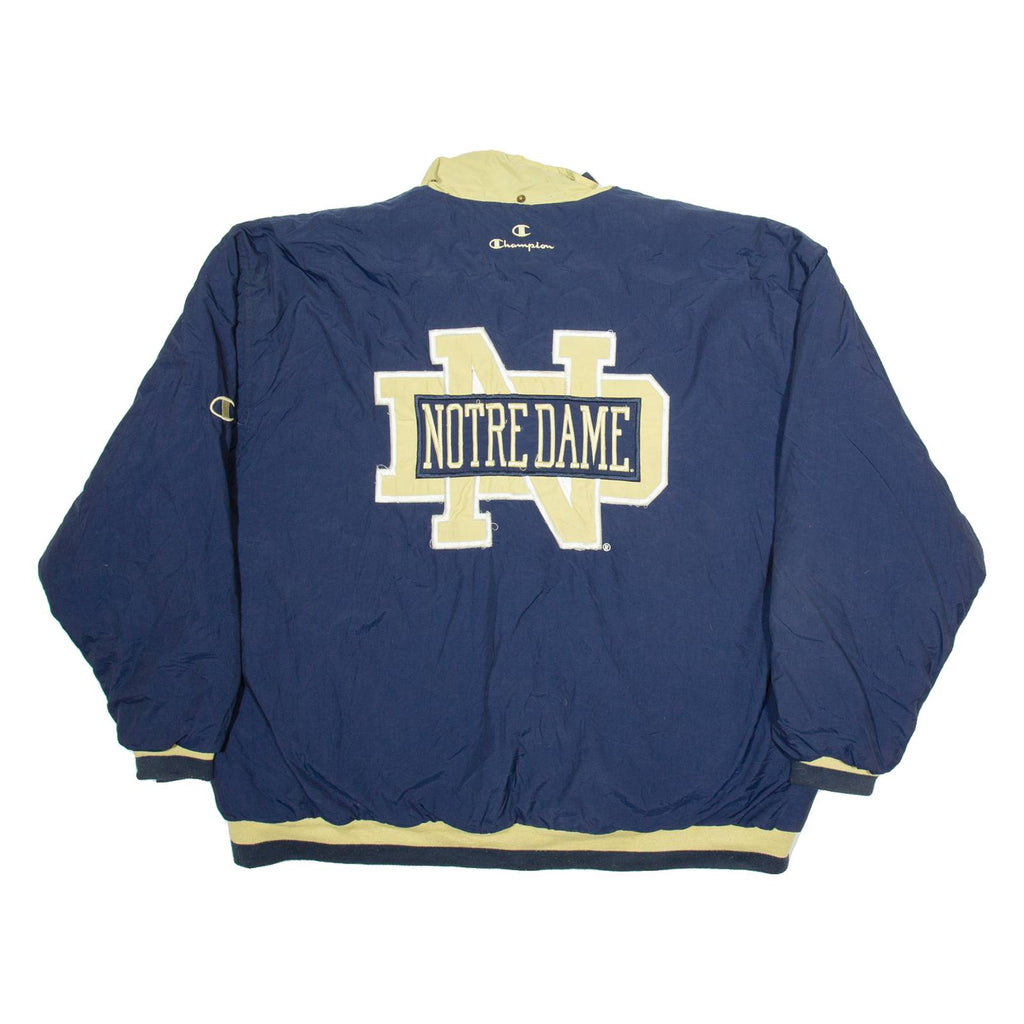 CHAMPION Notre Dame Mens Jacket Blue 2XL
