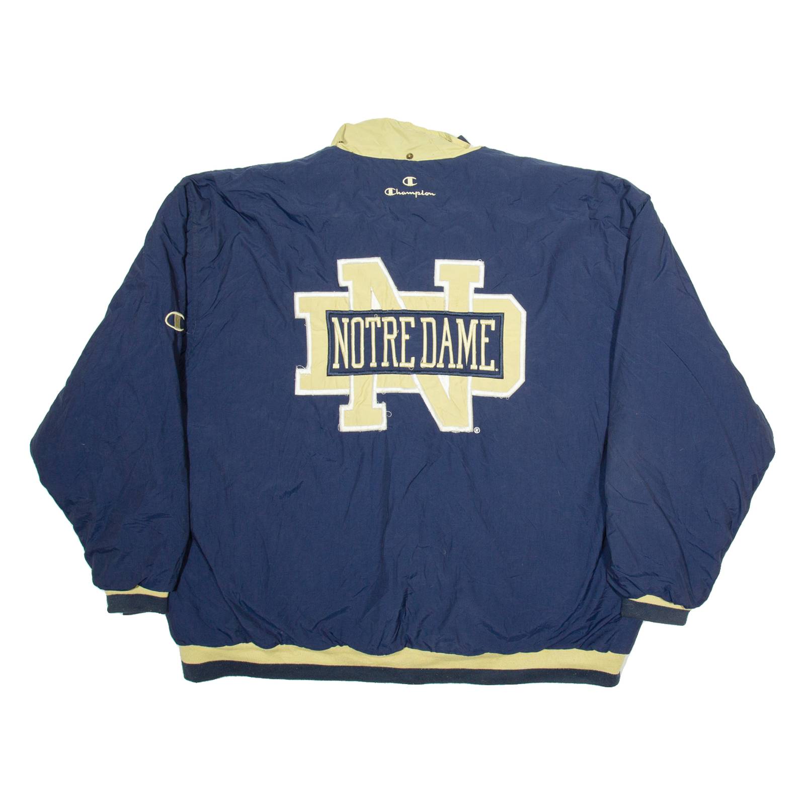 CHAMPION Notre Dame Mens Jacket Blue 2XL