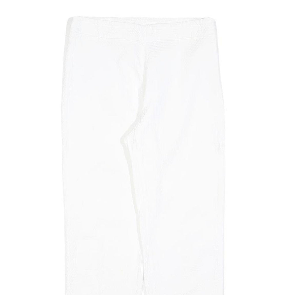 MAX MARA STUDIO Womens Polyester Blend White Slim Trousers W26 L26 Zip Casual