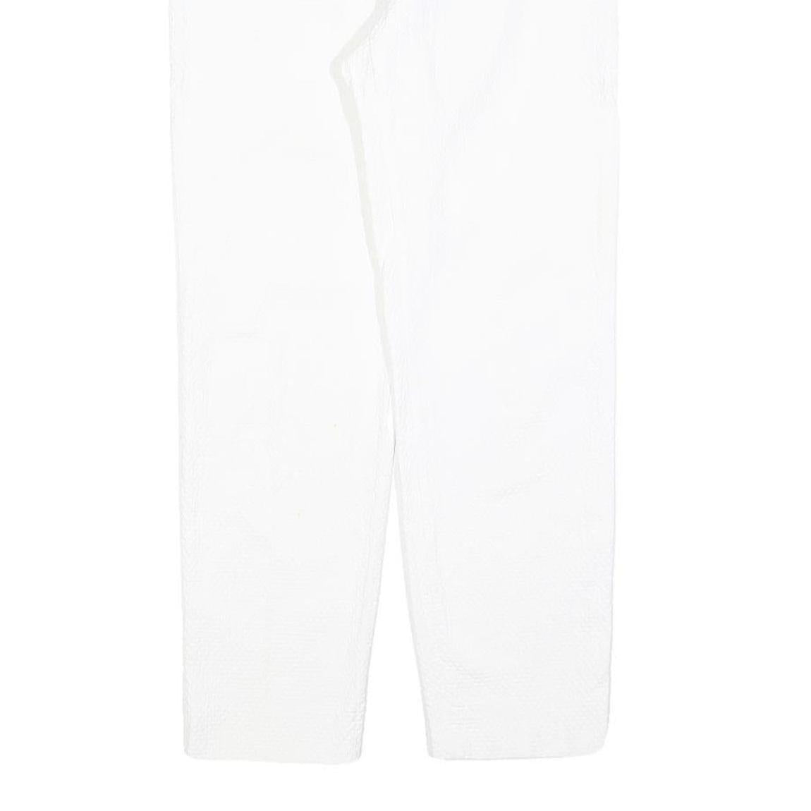 MAX MARA STUDIO Womens Polyester Blend White Slim Trousers W26 L26 Zip Casual