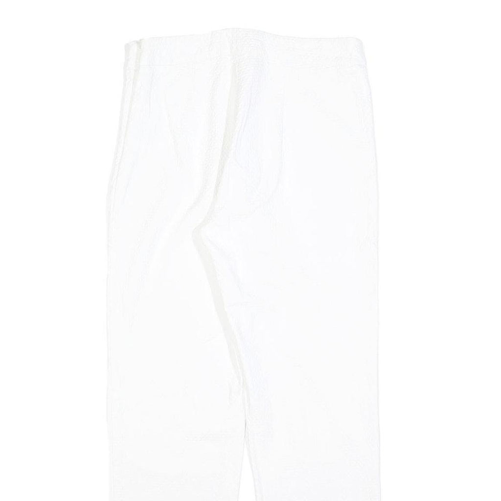 MAX MARA STUDIO Womens Polyester Blend White Slim Trousers W26 L26 Zip Casual