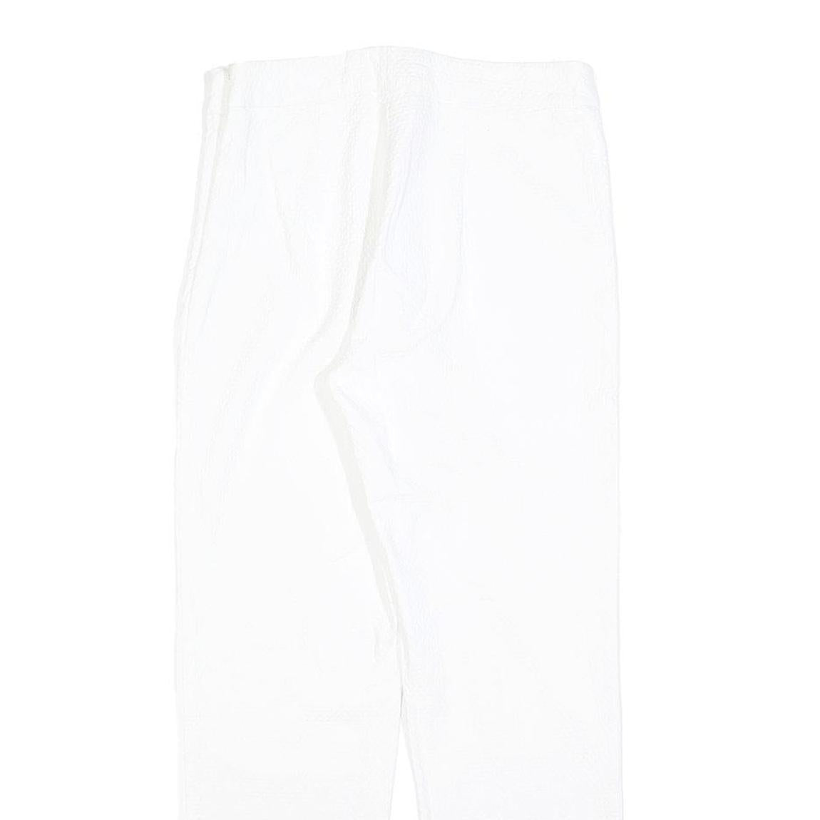 MAX MARA STUDIO Womens Polyester Blend White Slim Trousers W26 L26 Zip Casual