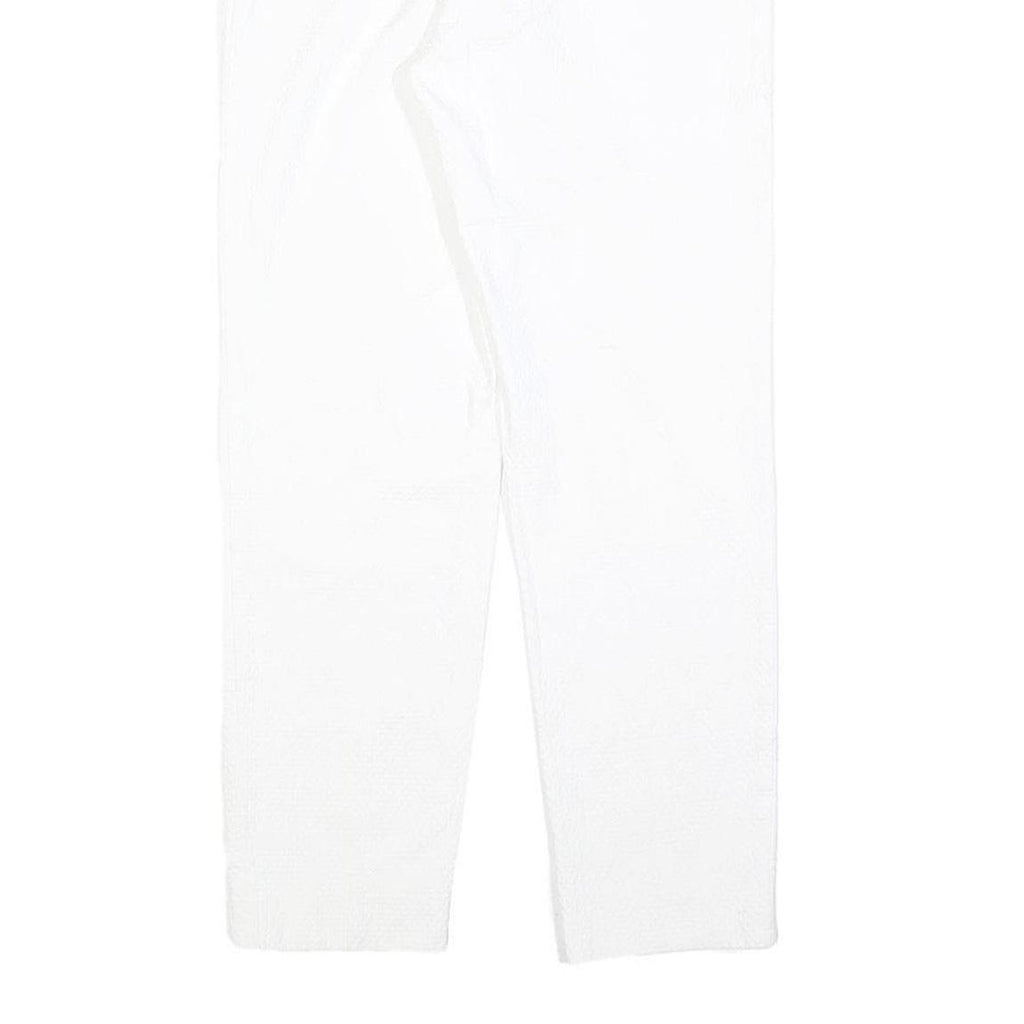 MAX MARA STUDIO Womens Polyester Blend White Slim Trousers W26 L26 Zip Casual