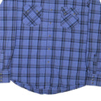 WRANGLER Mens Blue & Black Check Shirt M Western Style Button Shirt Cotton Blend