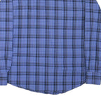 WRANGLER Mens Blue & Black Check Shirt M Western Style Button Shirt Cotton Blend