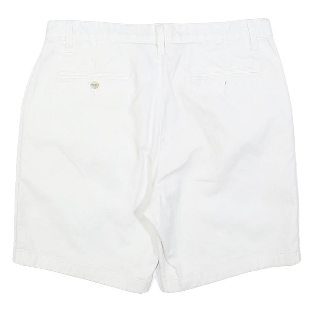 NAUTICA Mens Shorts White Casual Plain M W34 Lightweight Cotton Blend