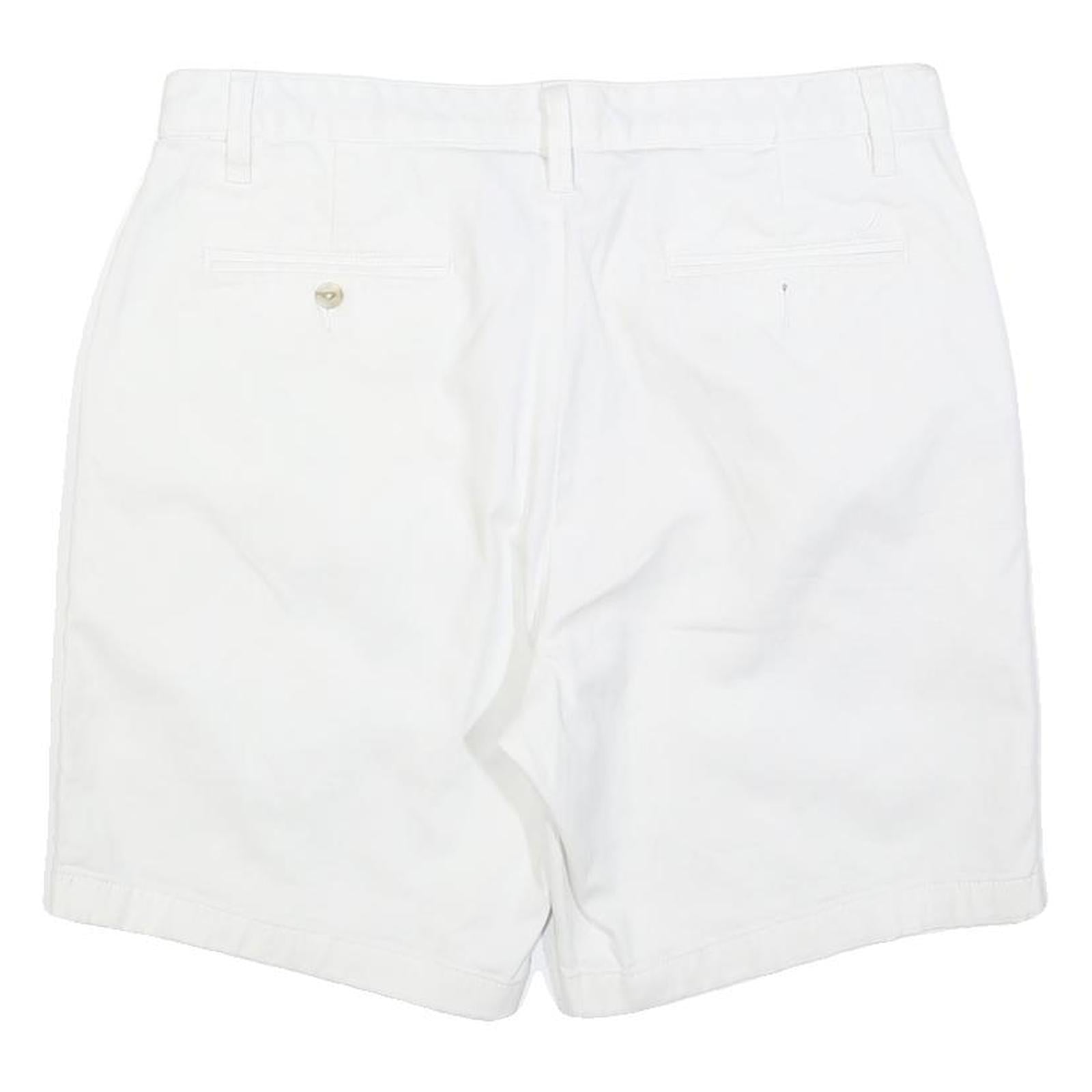 NAUTICA Mens Shorts White Casual Plain M W34 Lightweight Cotton Blend