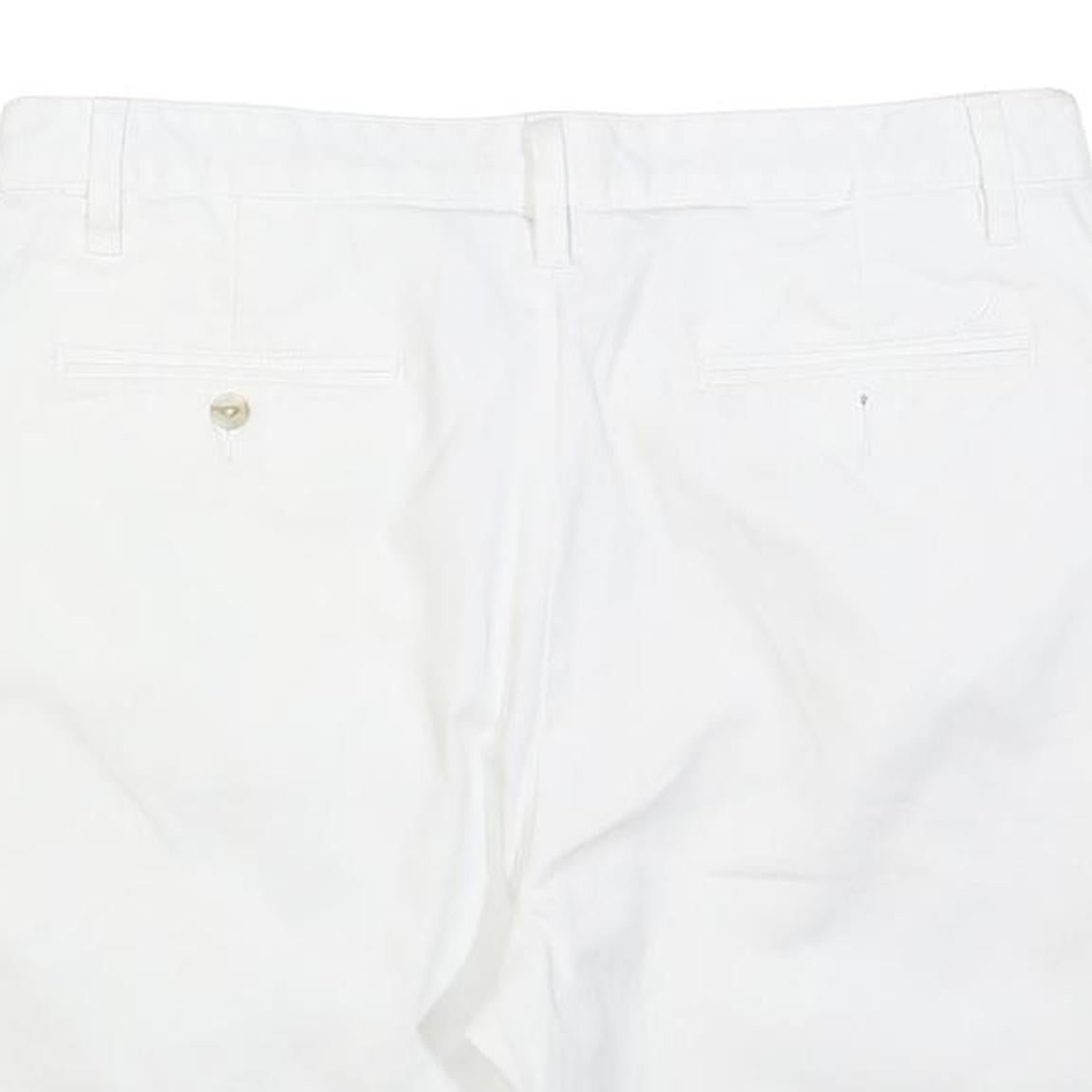 NAUTICA Mens Shorts White Casual Plain M W34 Lightweight Cotton Blend