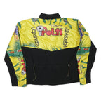 SANTINI Womens Yellow & Green Cycling Jacket 3XL Polyester Blend Zip Racing Team