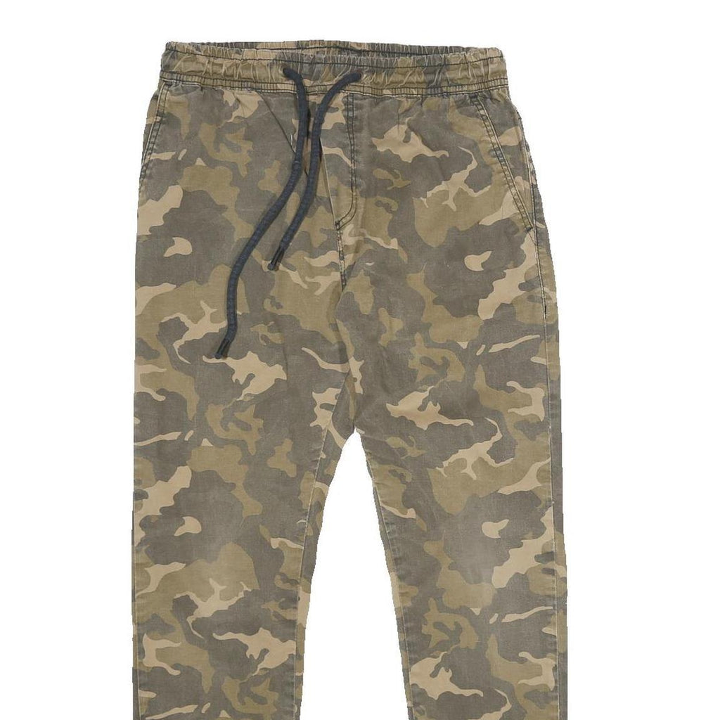 POOL JEANS Mens Cotton Blend Camouflage Trousers Regular Fit Straight W28 L28